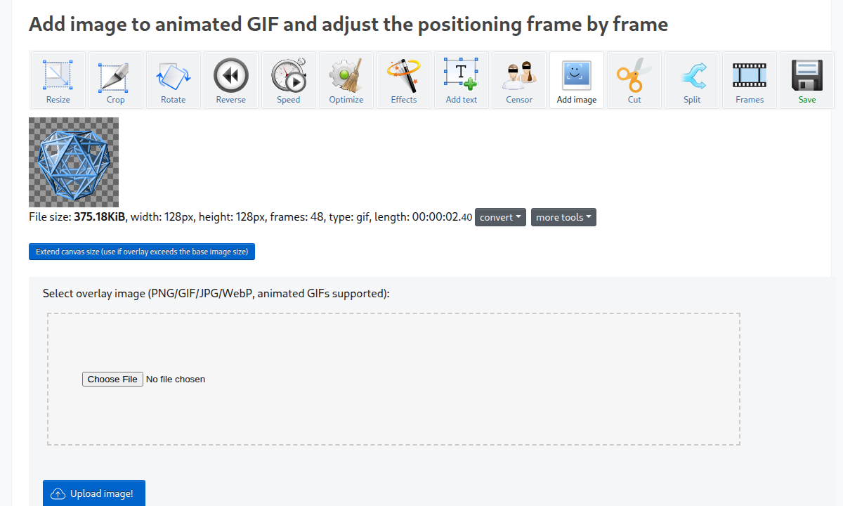 Add Image or Watermark to Animated GIF Online