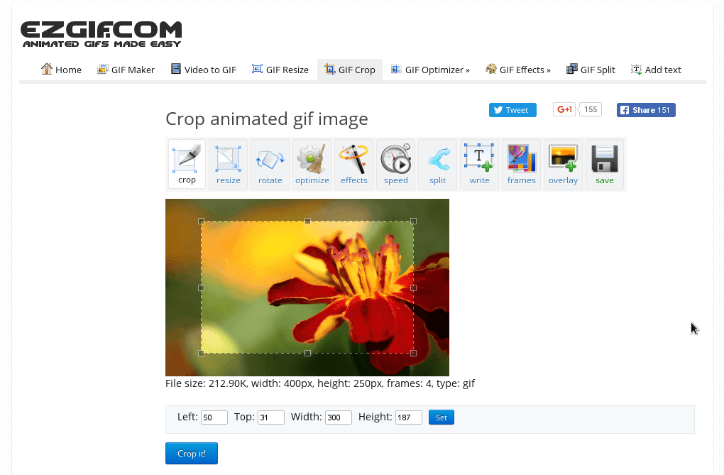 How to Crop GIFs online 