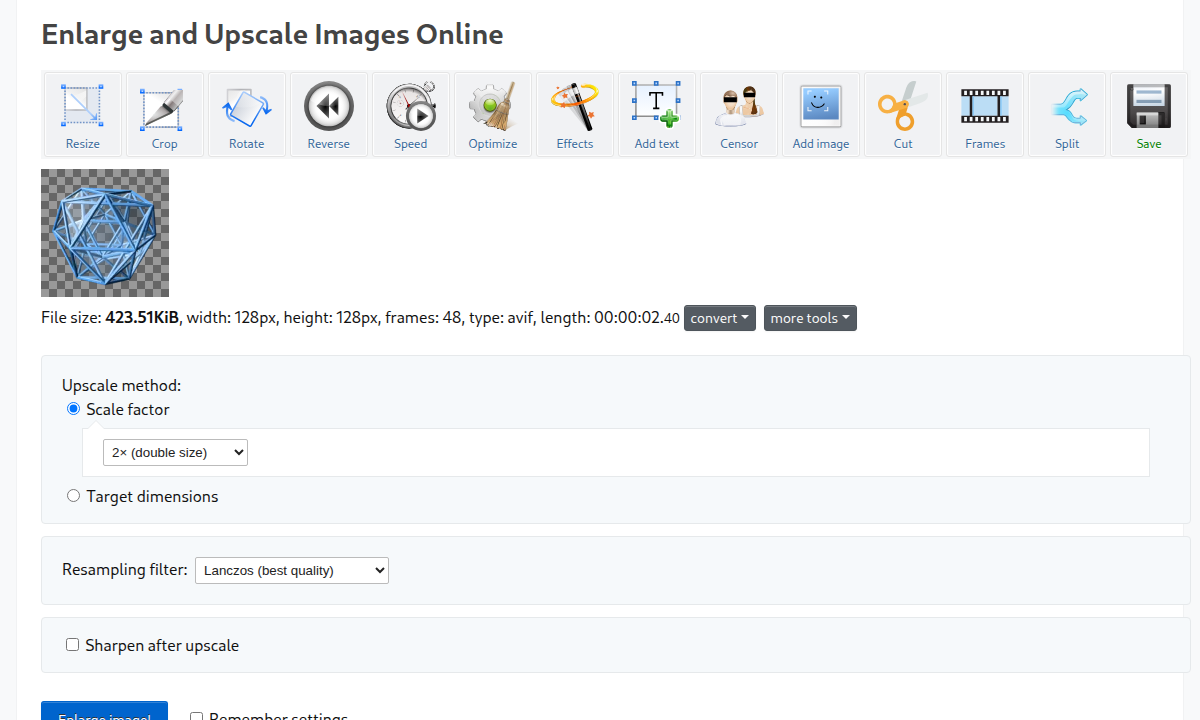 Enlarge and Upscale Images Online