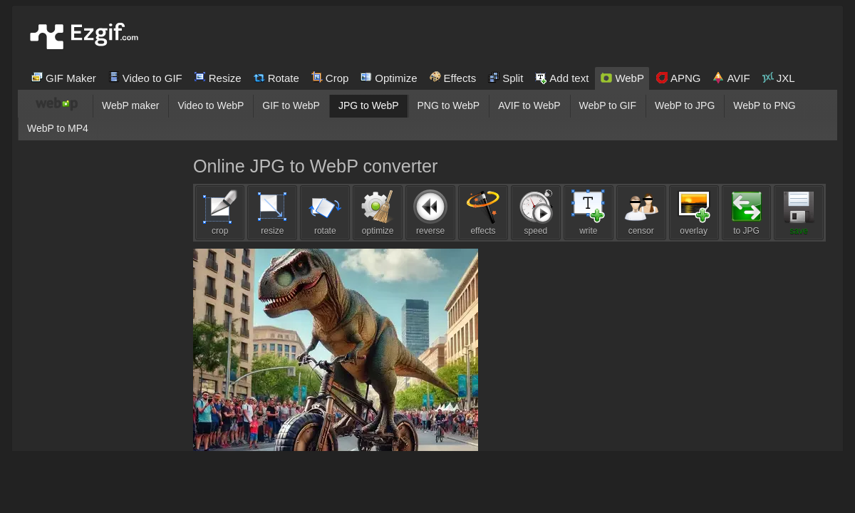 Online JPG to WebP converter