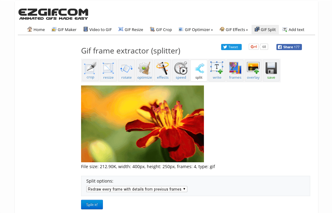 Ezgif, Online GIF maker and image editor