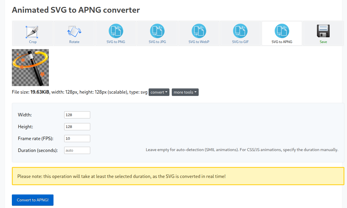 Apng File Examples Animated SVG to APNG converter