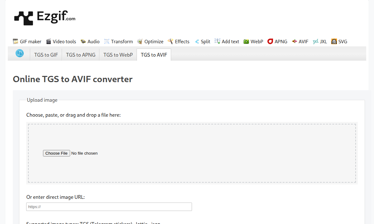 Tgs File Structure Online TGS to AVIF converter